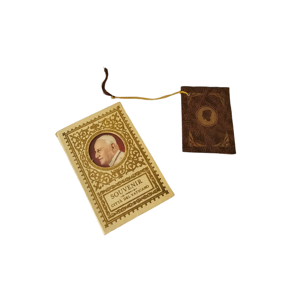 Vatican Souvenir Vintage Citta Del Vatico and Antique Bridge Tally Card No Coins